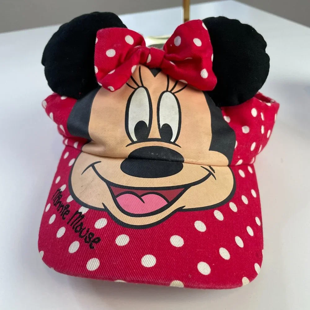 DISNEY Minnie Mouse Kids Girls Character Visor Adjustable Strap Size 4-6X